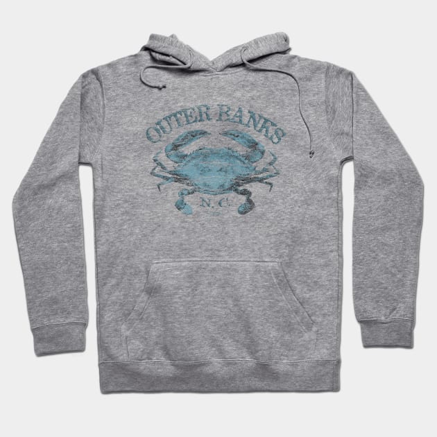 Outer Banks, NC, Atlantic Blue Crab Hoodie by jcombs